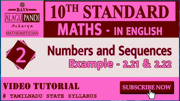 10th Maths | Chapter - 2 | Example 2.21 & 2.22 | Video Tutorial | English medium | RAVS ALAGUPANDI A