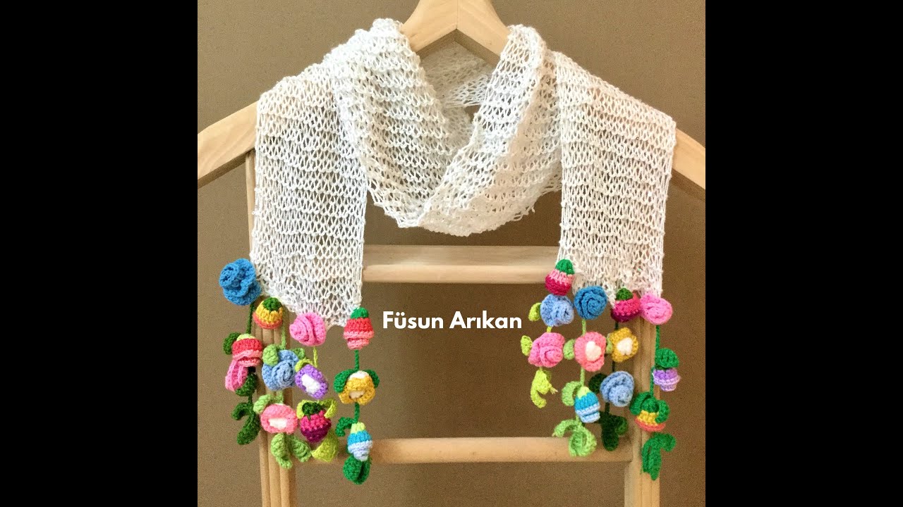 TIĞ İŞİ ÖRGÜ FULAR ANLATIMI / CROCHET SCARF