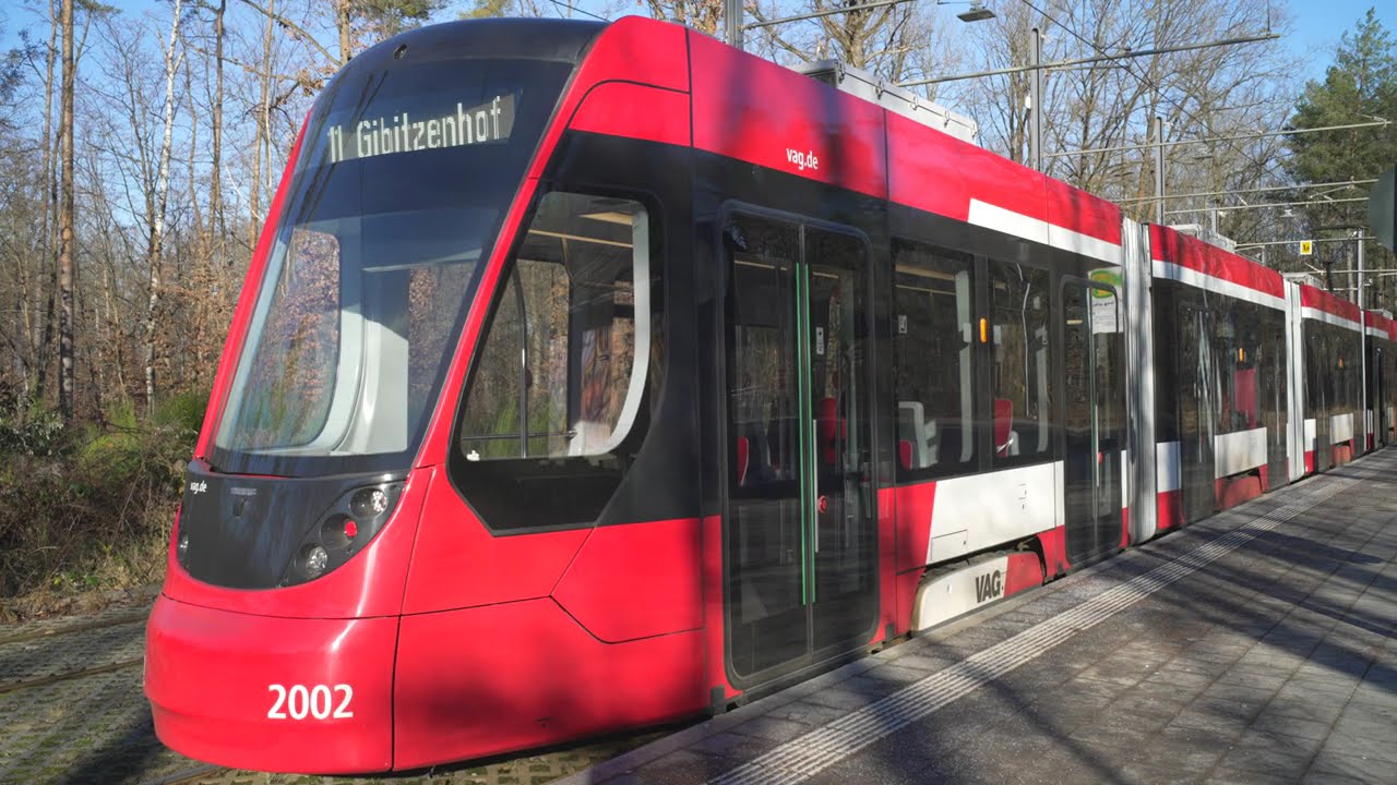 Germany, Nürnberg, Straßenbahn 11 ride from Tiergarten to Gibitzenhof
