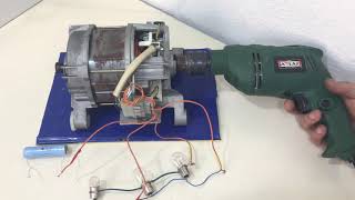 Çamaşir Maki̇nesi̇ Motoru İle Elektri̇k Üretmekmotor U Jenaratöre Dönüştürmek Motoru Di̇namoya Çevi̇rme