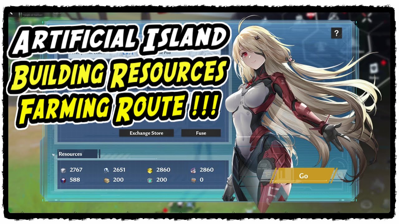 Artificial Island Building Mode Resources Farming Route Tower of Fantasy (All Enemies, Elite, & Boss