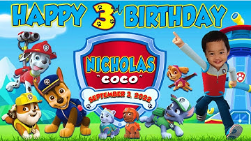 HOW TO MAKE BIRTHDAY TARPAULIN LAYOUT AND DESIGN IN MS POWERPOIN II PAW PATROL THEMED