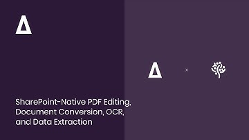 SharePoint-Native PDF Editing, Document Conversion, OCR, and Data Extraction