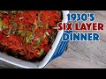 Depression Era 1930's Six layer Dinner Dish Recipe Old Cookbook Show - Glen & Friends Cooking
