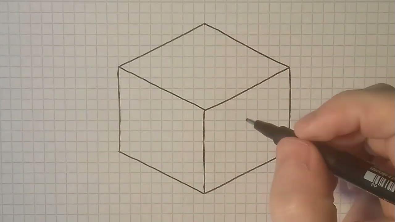 3D Würfel zeichnen für Anfänger #3d #zeichnen #3ddrawing - YouTube