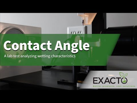 Contact Angle Measurement for Wetting Agents & Surfactants - Research to Real-World Series Part 2 - video from Exacto