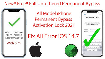 MEID Sim Fix Free Untethered iCloud Bypass Fixed All Error iOS 14.7 | Bypass iCloud Activation Lock