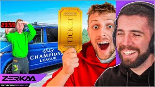 Reacting To "YOUTUBER RACE TO THE CHAMPIONS LEAGUE FINAL!"