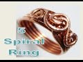 EASY Wire Wrap 5 Spiral RING Tutorial  - Liz Kreate