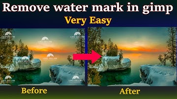 GIMP: how to remove watermark from photo !  how to remove watermark from photo in gimp
