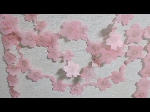 Kimie Gangi 不織布を折って作るさくらの飾り Sakura Decorations Non Woven Fabric Youtube