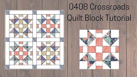 0408 Crossroads Quilt Block Tutorial | Block of the Day 2023 | Rotary Cutting | Scrap Quilt