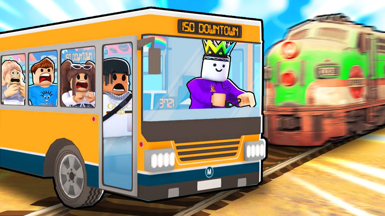 Я вожу школьный автобус, но поезд врезался в него на скорости 100 миль в час в Roblox
