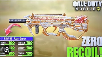 BEST PDW-57 Gunsmith/Loadout | No Recoil Fast ADS | PDW-57 Attachments COD Mobile Season 9