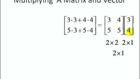 Matlab Video Tutorial:  Multiplying Matrices and Vectors