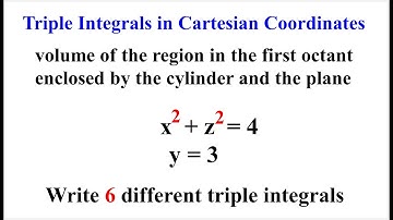 6 Triple Integrals For The Volume Of The Region In The First Octant
