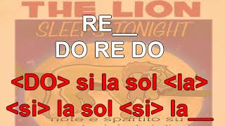 Miniatura del video "The lion sleeps tonight (facile e coinvolgente) - karaoke notazionale"