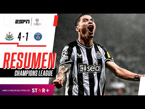 ¡GOL DE ALMIRÓN Y APLASTANTE GOLEADA DE LAS URRACAS A LOS PARISINOS! | Newcastle 4-1 PSG | RESUMEN