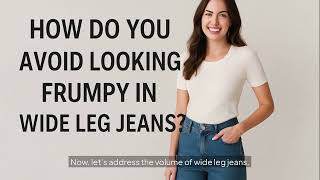 How to Avoid Looking Frumpy in Wide Leg Jeans