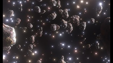 Blender Asteroids Loop Video Animation | Original Music