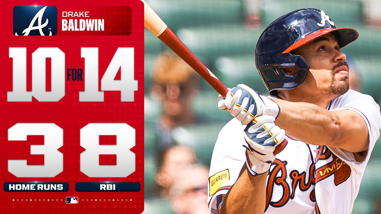 Drake Baldwin is WHITE-HOT RIGHT NOW! 5-for-5 on Sunday, 10-for-14 this weekend vs. Rangers!