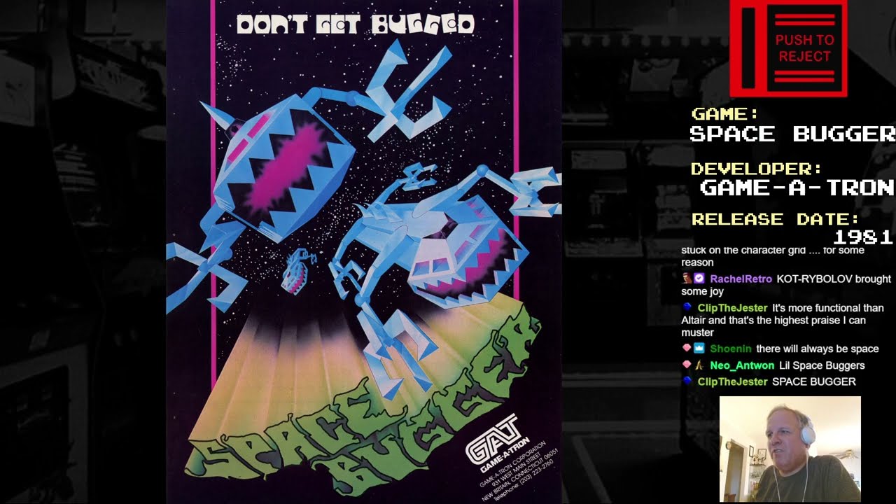 Push To Reject - Space Bugger (1981 Game-A-Tron) - YouTube