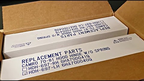 Second Gen Camaro Hood Hinges And Springs Unboxing