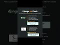 Django vs Flask #shorts #python #viral #ytshorts
