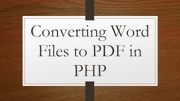 Converting Word Files to PDF in PHP