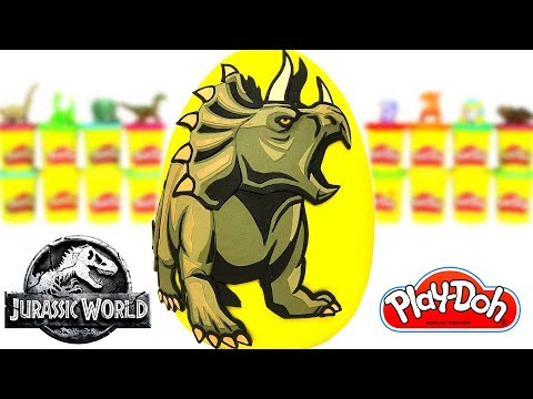 Jurassic World Triceratops Sürpriz Yumurta Oyun Hamuru Dinozor Oyuncakları