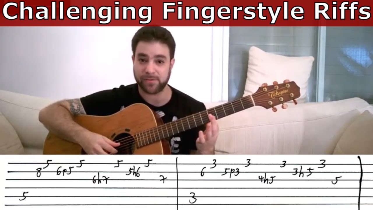 2 Extra-Challenging Advanced FS Riffs - Guitar Lesson Tutorial w/ TAB ...