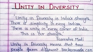 Essay on Unity in Diversity | write essay on Unity in Diversity| Unity in Diversity essay in English