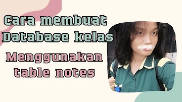 CARA MEMBUAT APLIKASI DATABASE SISWA DENGAN MENGGUNAKAN APLIKASI TABLE NOTES BY.DHEA S.SMKN1 LABURA