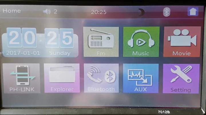 How to change fm frequency setting in Double din 7012B Head Unit