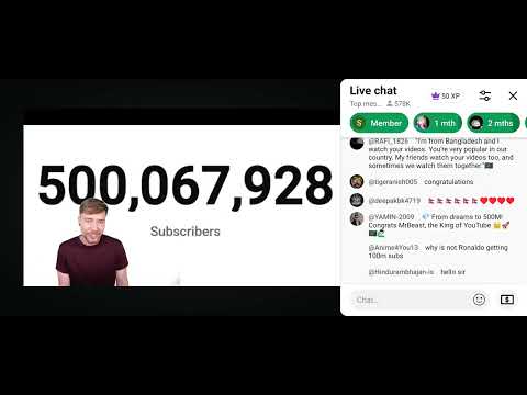 MR BEAST HITS 500 MILLION SUBS!!! 