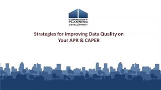 Full Strategies for Improving Data Quality on Your APR and CAPER Update