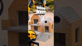 🏠 Mini Brick House Build to Luxury Villa Transformation | Mini House Construction #shorts