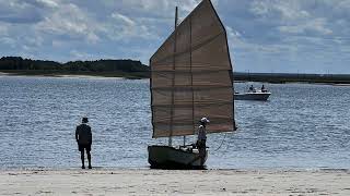 First time out on a junk rigged Michalak Mikesboat