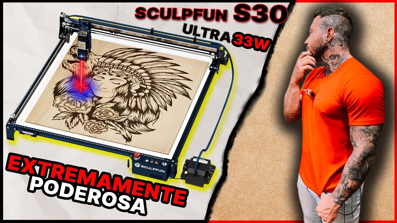 GANHE DINHEIRO EM CASA! MAQUINA CORTA E GRAVA + PODEROSA! COMO MONTAR, USAR (SCULPFUN S30 ULTRA 33W)