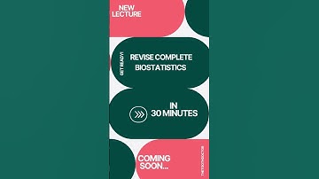 Revise Complete Biostatistics in 30 minutes!! New lecture coming soon... #shorts #biostatistics