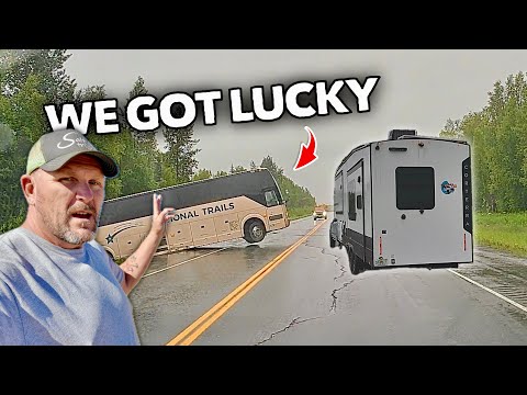 Crazy close call, RV travel day in Alaska! #rvalaska #rvlife #alaska #rvliving