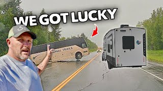 Crazy close call, RV travel day in Alaska! #rvalaska #rvlife #alaska #rvliving