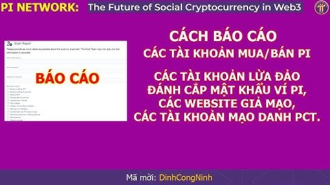 Pi Network: Cách báo cáo tài khoản mua/bán Pi, lừa đảo, lấy cắp mật khẩu ví Pi...