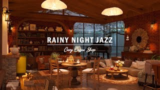 Cozy Rainy Night Jazz | Coffee Shop Ambience with Warm Jazz Music for Stress Relief screenshot 2