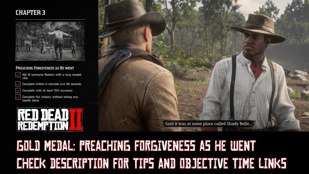 Red Dead Redemption 2 Preaching Forgiveness As He Went Gold Medal 36 4K ...
