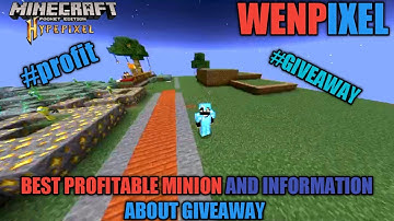 BEST MONEY EARNING MINION AND INFO ABOUT NEW GIVEAWAY IN WENPIXEL #wenpixel #craftersmc #satnetwork