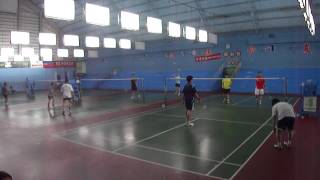 20130427台南飛羽羽球隊06阿智+郭先生VS廖老師+書緯
