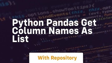 python pandas get column names as list