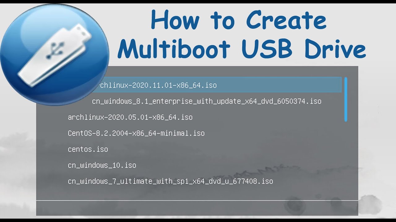 How Create Multiboot USB Drive | Bootable and Linux USB Drive. - YouTube