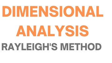 Dimensional Analysis-Rayleigh
